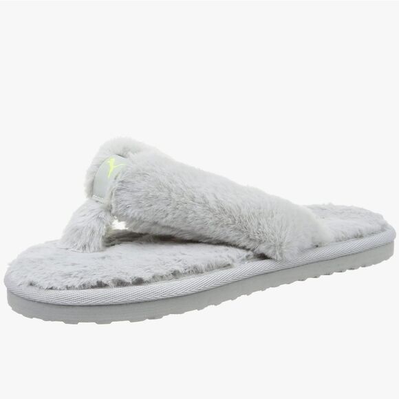 Puma Fluff Flip Slippers- Grey - Picture 2 of 9